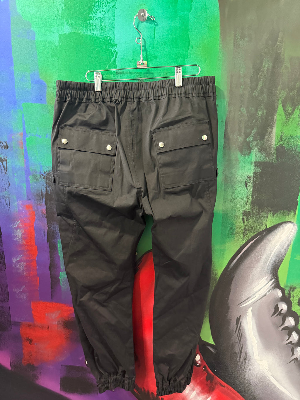 Rick Owens Bauhaus Pods Black Nylon Pants