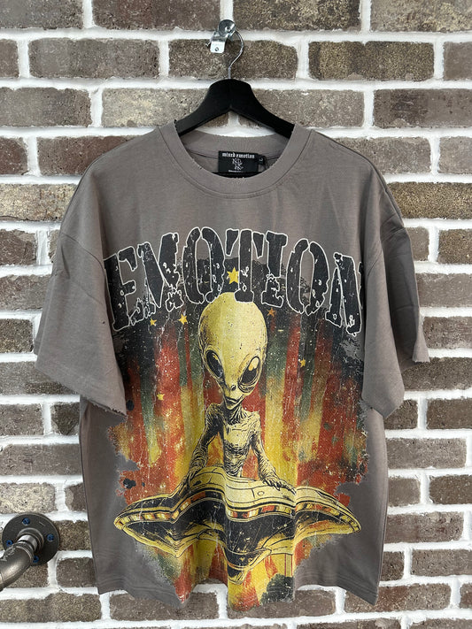 Mixed Emotion Grey Spaceship Tee
