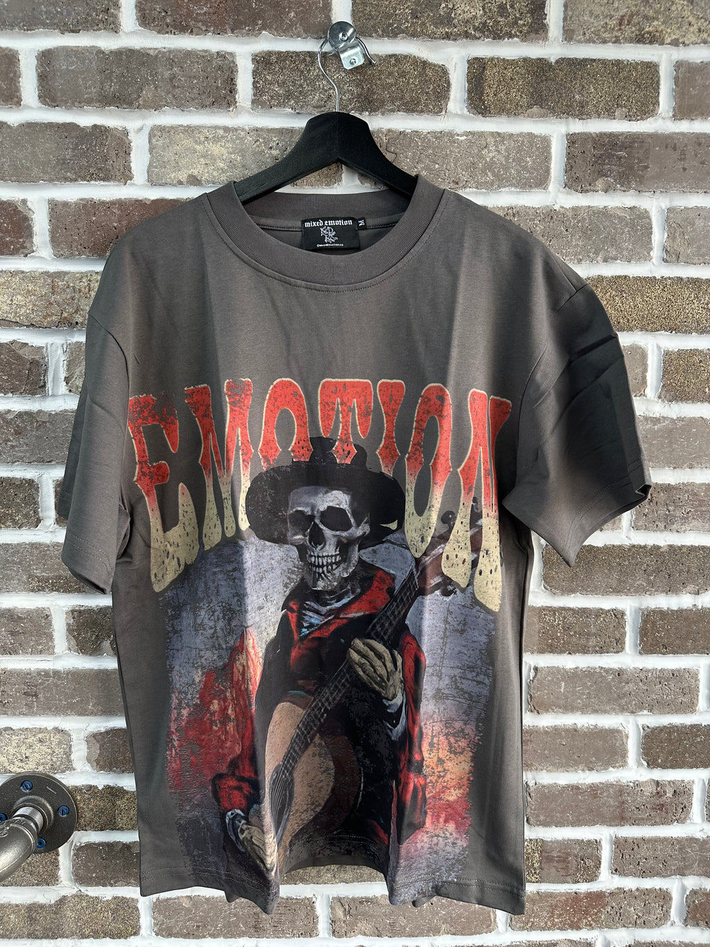 Mixed Emotion Grey Skeleton Guitar
