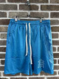 Mixed Emotion Blue Lightning Shorts