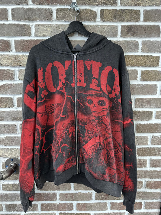 Mixed Emotion Acid Wash Deserted Hoodie