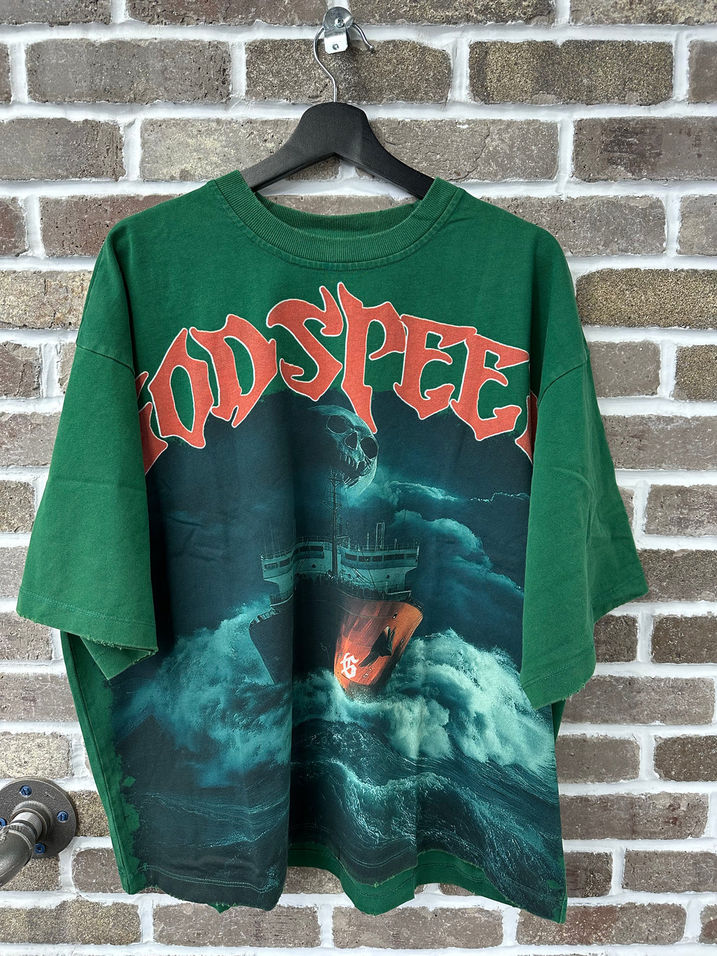 Godspeed Sea Sick Tee Green