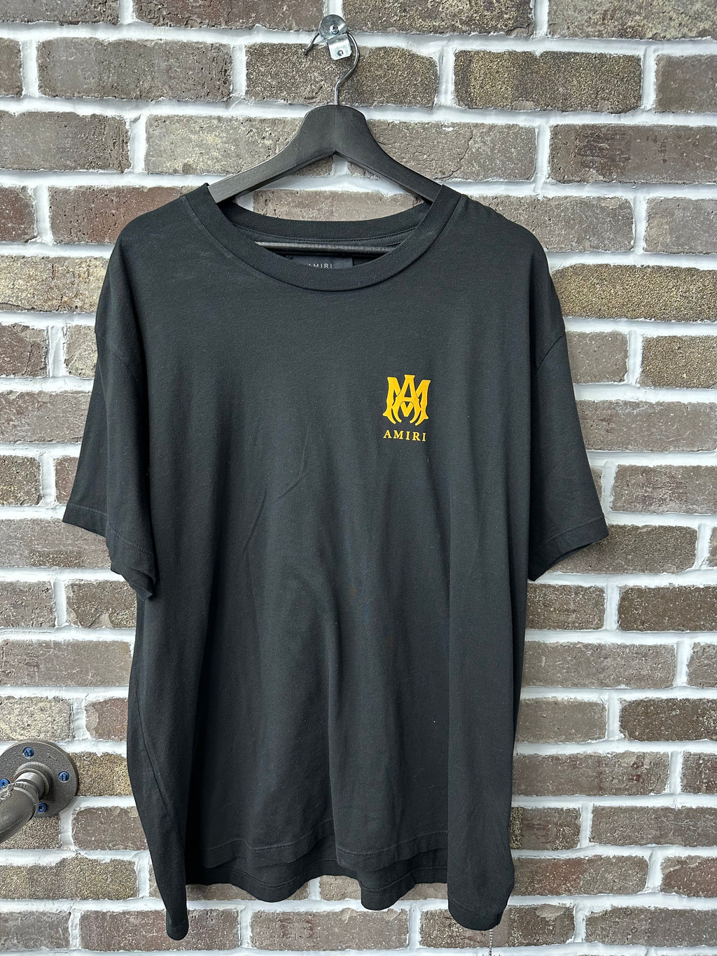 Amiri Tee MA Logo Black Gold