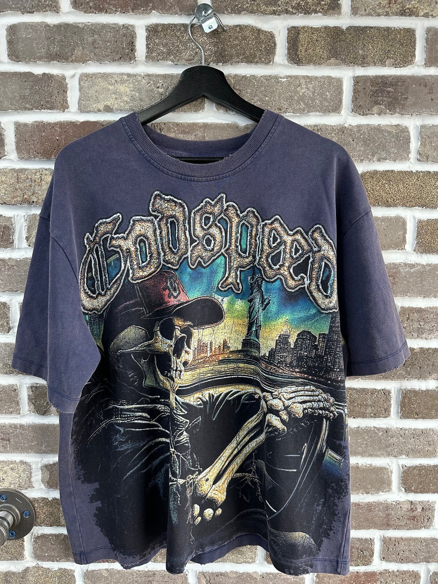 Godspeed Sightseeing Navy Wash Tee