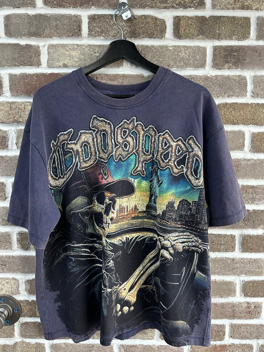 Godspeed Sightseeing Navy Wash Tee