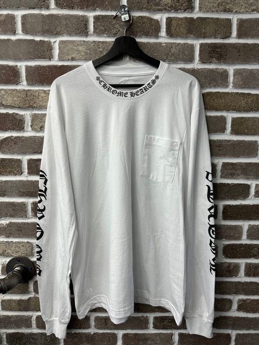 Chrome Hearts Crewneck Logo White Longsleeve