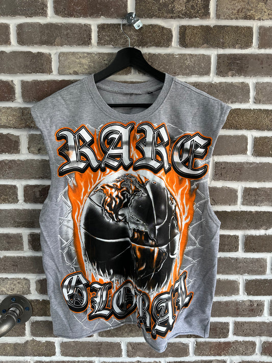 Rare Vintage Global Grey Shortsleeve