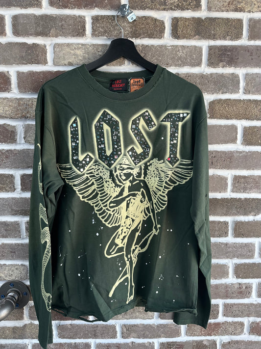 Lost Intricacy Emerald Green Angel Longsleeve