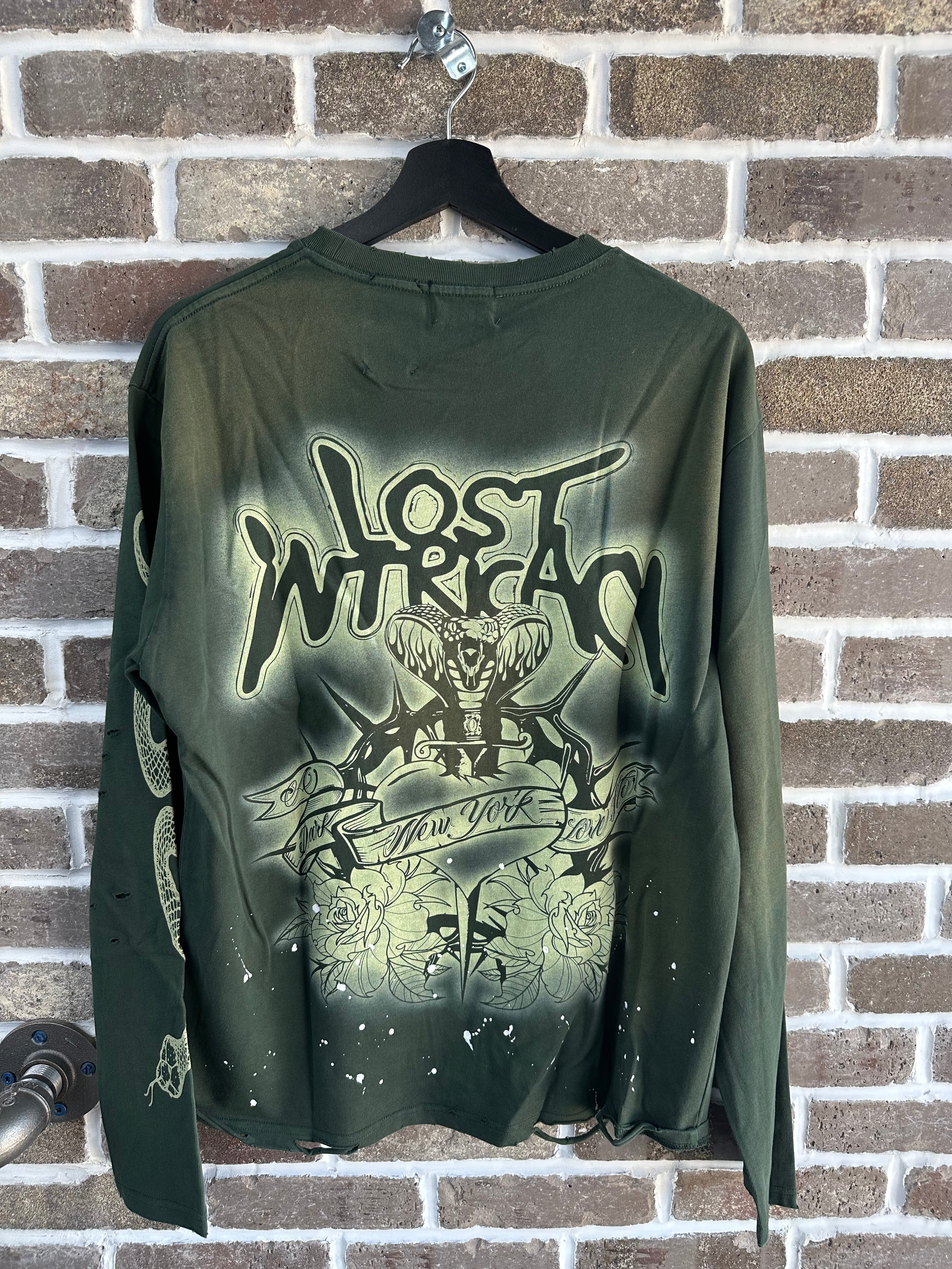 Lost Intricacy Emerald Green Angel Longsleeve