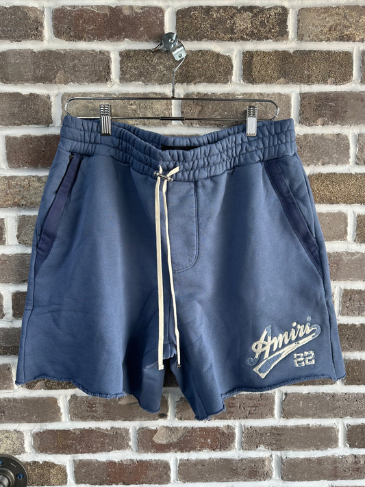 Amiri 22 Blue Logo Shorts