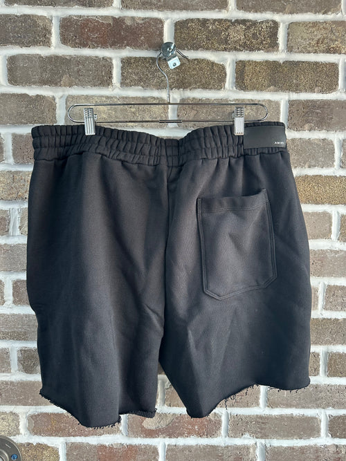 Amiri 22 Black/Cream Logo Shorts