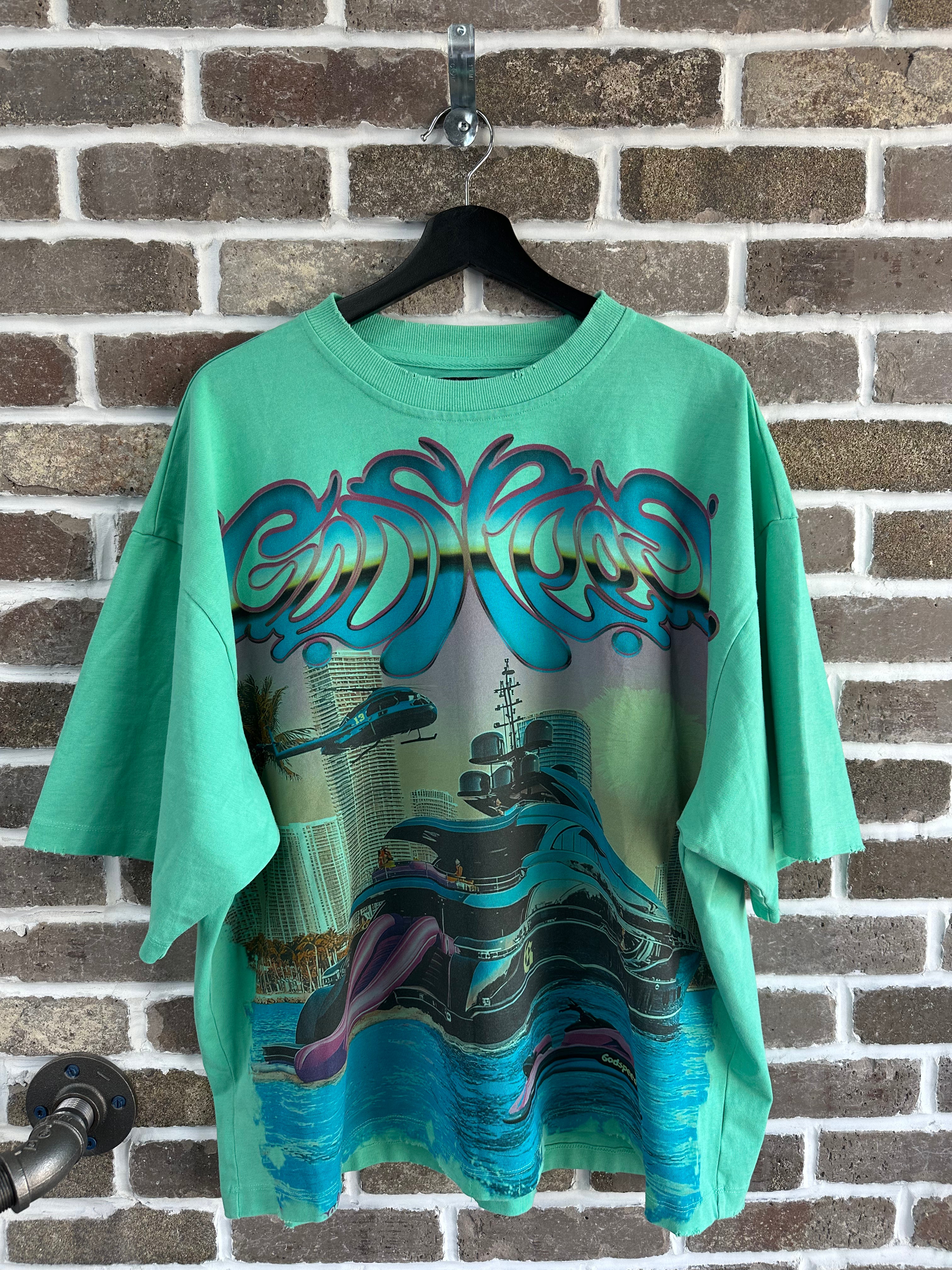 Godspeed Memento Vivere Teal Tee