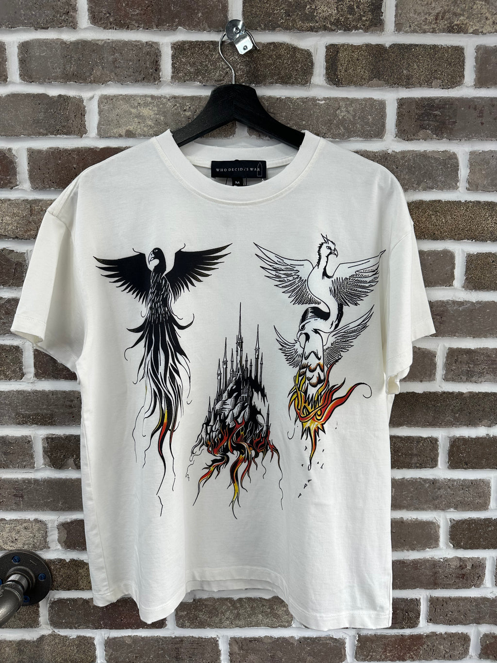 Who Decides War White Bird Tee
