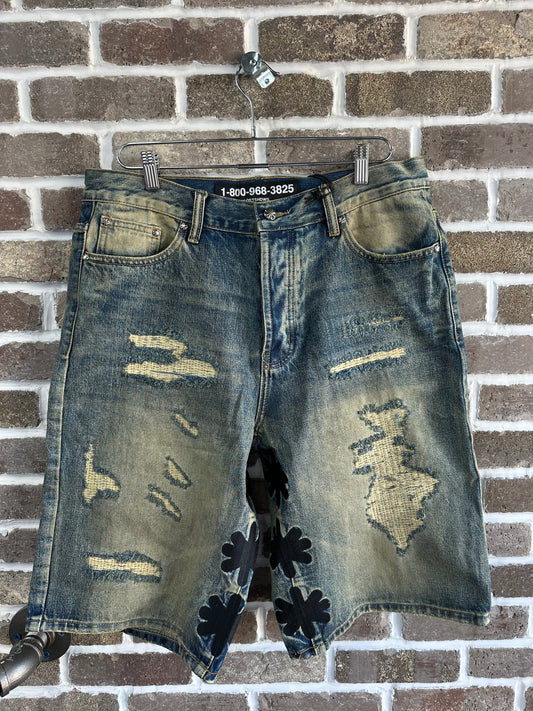 Lost Shdws Destroy Bone Black Shorts