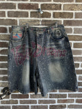 Vale Forever Iced Out Jorts Light Wash